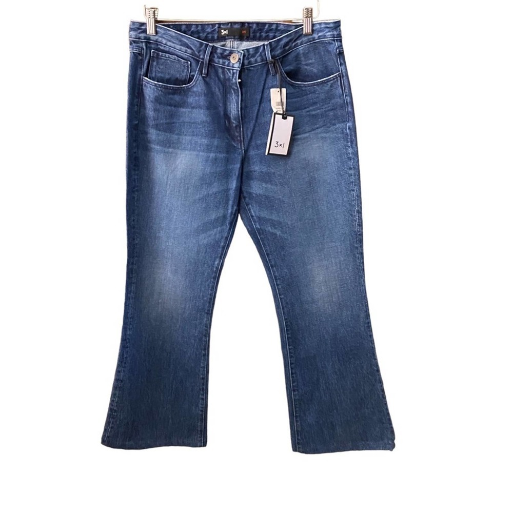 NWT 3x1 Designer Bootcut Jeans mid rise bell bottom juliet Size 30